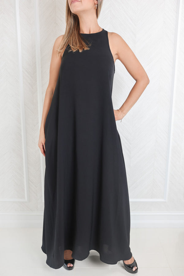 Evolet loose fitting High Neck Maxi Dress