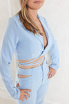 Evolet Crop Blazer And Pants Set