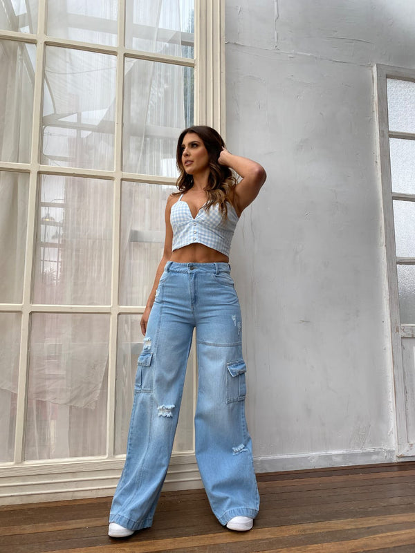 Evolet High Waisted Wide Leg Jeans