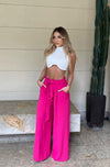 Evolet Colorful Tie front Palazzo Pants