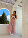 Evolet Colorful Tie front Palazzo Pants