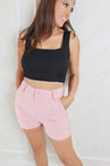 Evolet Cuffed Shorts With Pockets